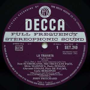 Decca SET label